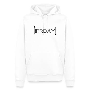Happy Friday - Männer Premium Bio Hoodie - Weiß - Vorne - Nico (187cm)