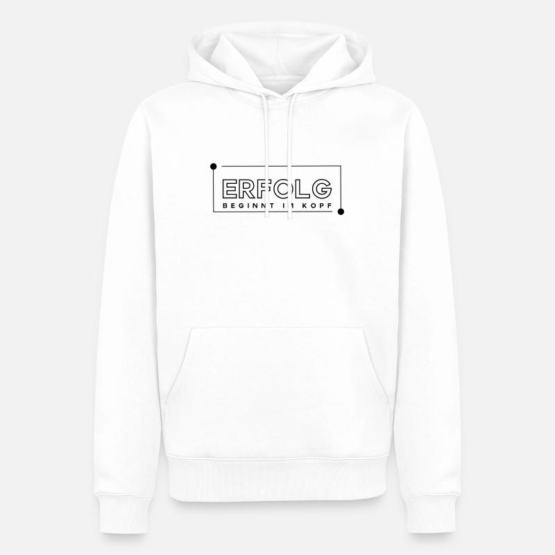 Le succès commence dans l’ - Sweat à capuche Premium bio Homme - blanc