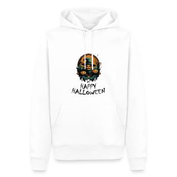 Halloween - Happy Halloween - Männer Premium Bio Hoodie - Weiß - Vorne - Nico (187cm)