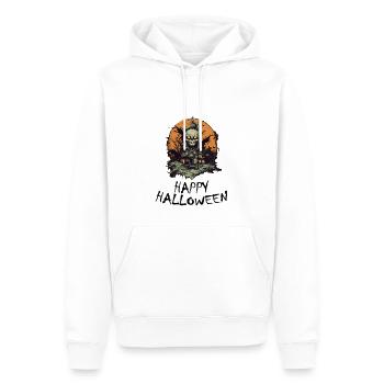 Halloween - Happy Halloween - Männer Premium Bio Hoodie - Weiß - Vorne - Nico (187cm)