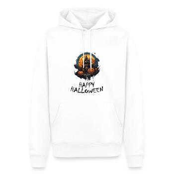 Halloween - Happy Halloween - Männer Premium Bio Hoodie - Weiß - Vorne - Nico (187cm)