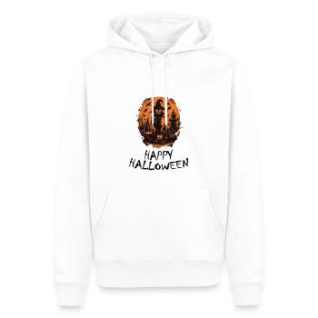 Halloween - Happy Halloween - Männer Premium Bio Hoodie - Weiß - Vorne - Nico (187cm)