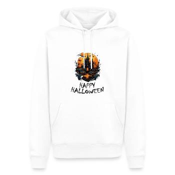 Halloween - Happy Halloween - Männer Premium Bio Hoodie - Weiß - Vorne - Nico (187cm)