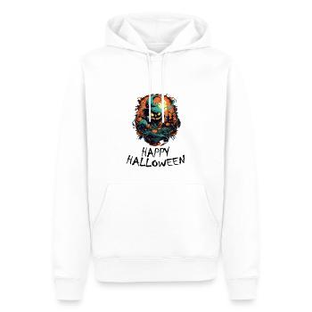 Halloween - Happy Halloween - Männer Premium Bio Hoodie - Weiß - Vorne - Nico (187cm)