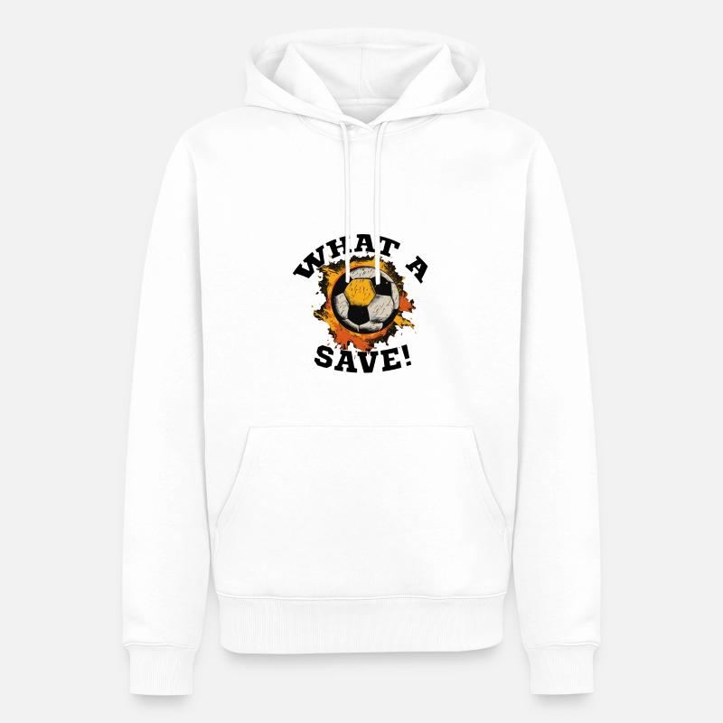 Fußball ball - What a Save! - Männer Premium Bio Hoodie - Weiß