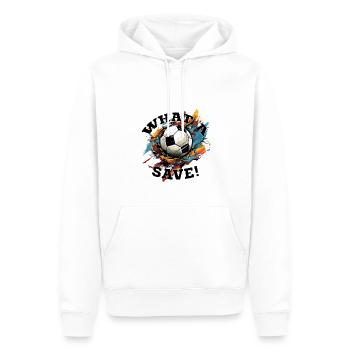 Balle de football - Quelle sauvegarde! - Sweat à capuche Premium bio Homme - blanc - Devant - Nico (187cm)