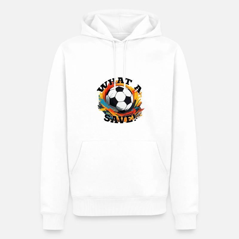 Fußball ball - What a Save! - Männer Premium Bio Hoodie - Weiß