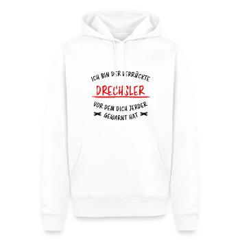 Drechsler Lustiger Spruch Drechseln Beruf Geschenk - Männer Premium Bio Hoodie - Weiß - Vorne - Nico (187cm)