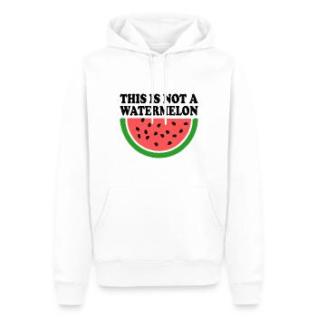 THIS IS NOT A WATERMELON - Sweat à capuche Premium bio Homme - blanc - Devant - Nico (187cm)