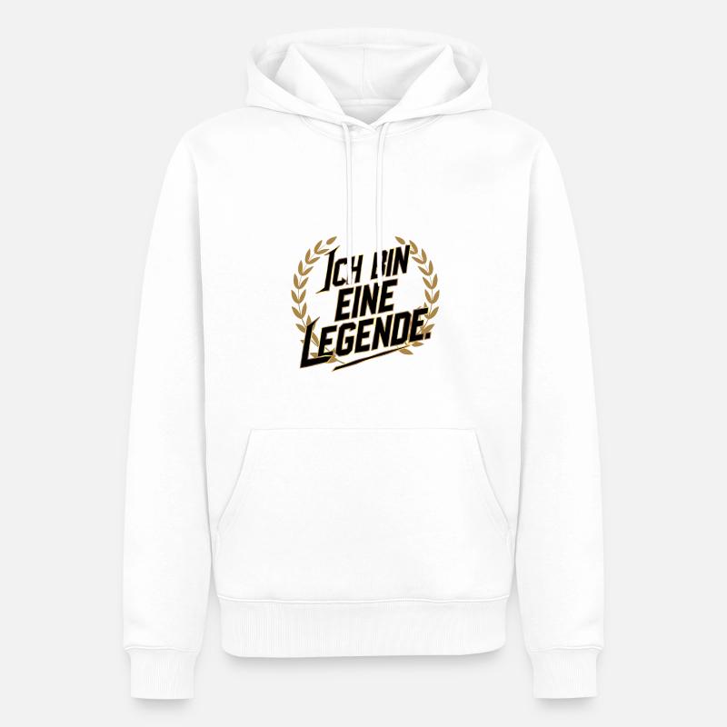 Ich bin eine Legende - Männer Premium Bio Hoodie - Weiß