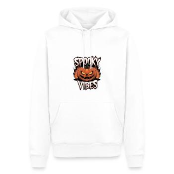 Jack-O-Lantern effrayant – Ambiances effrayantes - Sweat à capuche Premium bio Homme - blanc - Devant - Nico (187cm)