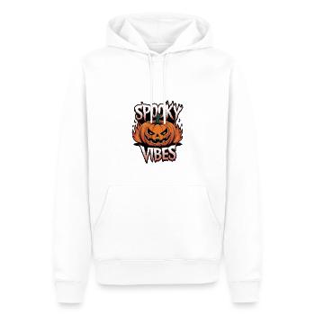 Spooky Jack-o'-lantern – Spooky Vibes - Sweat à capuche Premium bio Homme - blanc - Devant - Nico (187cm)