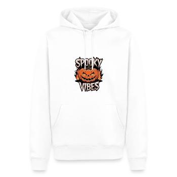Spooky Jack-o'-lantern – Spooky Vibes - Sweat à capuche Premium bio Homme - blanc - Devant - Nico (187cm)