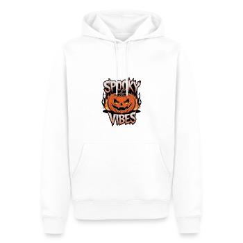 Spooky Jack-o'-lantern – Spooky Vibes - Sweat à capuche Premium bio Homme - blanc - Devant - Nico (187cm)
