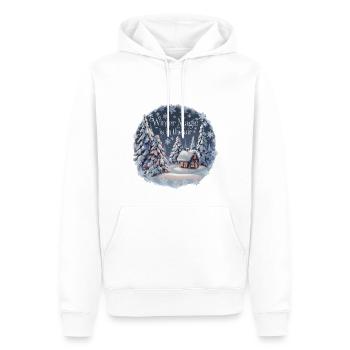 Winter Magic is in the Air – Winter Landscape - Men’s Premium Organic Hoodie - white - Front - Nico (187cm)