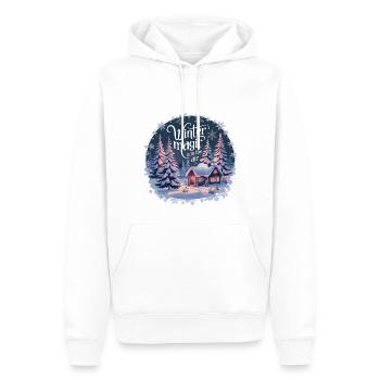 Winter Magic is in the Air – Winter Landscape - Men’s Premium Organic Hoodie - white - Front - Nico (187cm)