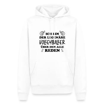 Volleyball Lustige Spruch Beachvolleyball Geschenk - Männer Premium Bio Hoodie - Weiß - Vorne - Nico (187cm)