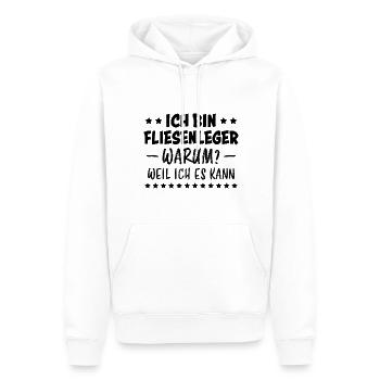 Fliesenleger Lustig Spruch Job Bodenleger Geschenk - Männer Premium Bio Hoodie - Weiß - Vorne - Nico (187cm)