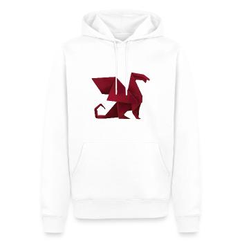 Origami-Drache - Männer Premium Bio Hoodie - Weiß - Vorne - Nico (187cm)