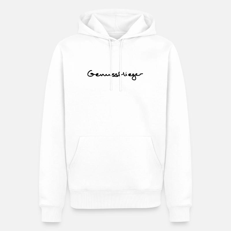 Genussflieger Gleitschirm - Männer Premium Bio Hoodie - Weiß