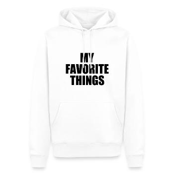 my favorite things - Männer Premium Bio Hoodie - Weiß - Vorne - Nico (187cm)