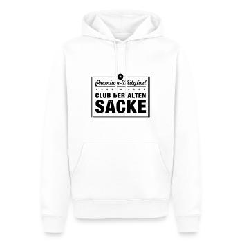 Premium-Mitglied im Club der Alten Säcke - Männer Premium Bio Hoodie - Weiß - Vorne - Nico (187cm)