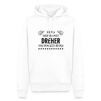 Dreher Fun Spruch Drehmaschinen Dreher Geschenk - Männer Premium Bio Hoodie - Weiß - Vorne - Nico (187cm)