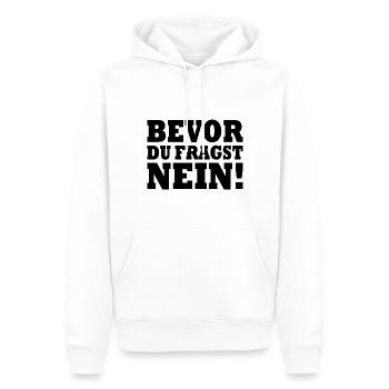 Bevor du fragst nein - Männer Premium Bio Hoodie - Weiß - Vorne - Nico (187cm)