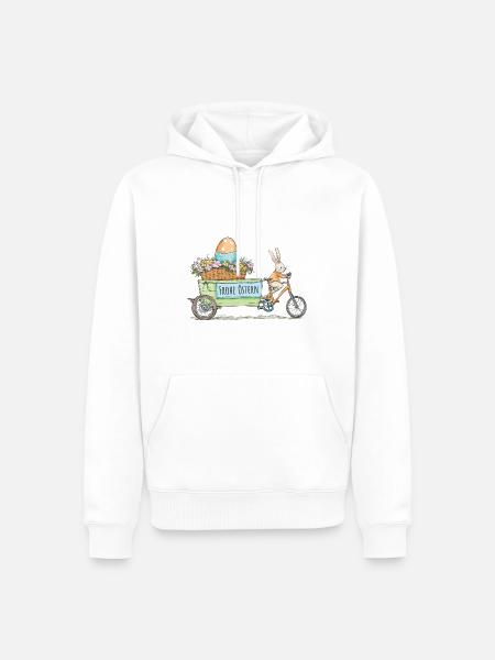 Frohe Ostern - Männer Premium Bio Hoodie - Weiß