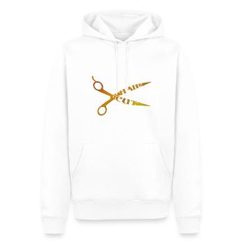 Haircut - Men’s Premium Organic Hoodie - white - Front - Nico (187cm)
