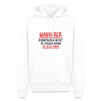 Wanderer Outdoor Lustiger Spruch Wandern Geschenk - Männer Premium Bio Hoodie - Weiß - Vorne - Nico (187cm)