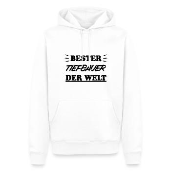 Tiefbauer Beruf Lustiger Spruch Tiefbau Geschenk - Männer Premium Bio Hoodie - Weiß - Vorne - Nico (187cm)