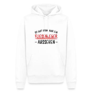 Fliesenleger Lustig Spruch Job Bodenleger Geschenk - Männer Premium Bio Hoodie - Weiß - Vorne - Nico (187cm)