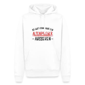 Altenpfleger Beruf Lustiger Spruch Pflege Geschenk - Männer Premium Bio Hoodie - Weiß - Vorne - Nico (187cm)