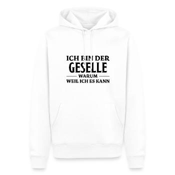 Geselle Spruch Lustiges Gesellenprüfung Geschenk - Männer Premium Bio Hoodie - Weiß - Vorne - Nico (187cm)