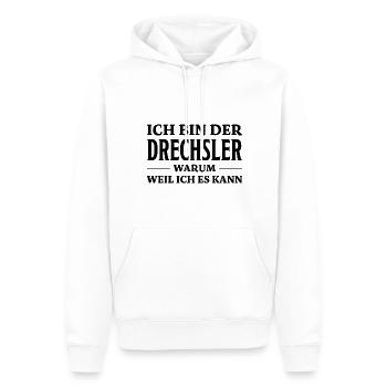 Drechsler Spruch Job Lustiges Drechsler Geschenk - Männer Premium Bio Hoodie - Weiß - Vorne - Nico (187cm)