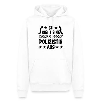 Polizistin Lustige Spruch Polizei Sprüche Geschenk - Männer Premium Bio Hoodie - Weiß - Vorne - Nico (187cm)