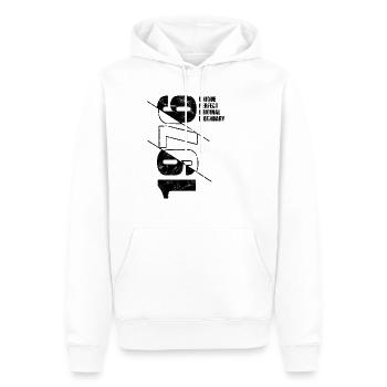 Original légendaire - Né en 1976 Anniversaire - Sweat à capuche Premium bio Homme - blanc - Devant - Nico (187cm)