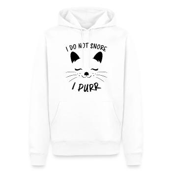 Ronron ronflement Drôle Dire Cadeau de chat - Sweat à capuche Premium bio Homme - blanc - Devant - Nico (187cm)
