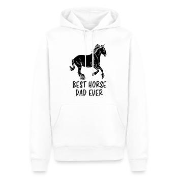 Best Horse Dad Ever Pferd Reiten Reiter Geschenk - Männer Premium Bio Hoodie - Weiß - Vorne - Nico (187cm)