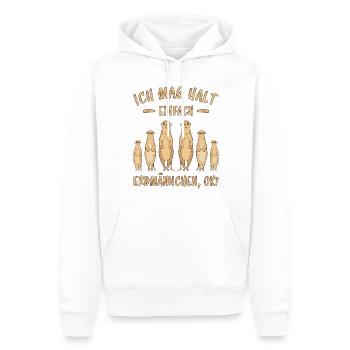 Erdmännchen Lustige Spruch Tier Mangusten Geschenk - Männer Premium Bio Hoodie - Weiß - Vorne - Nico (187cm)