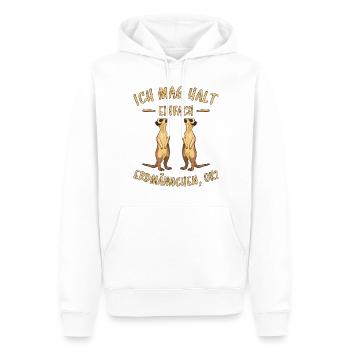 Erdmännchen Lustige Spruch Tier Mangusten Geschenk - Männer Premium Bio Hoodie - Weiß - Vorne - Nico (187cm)