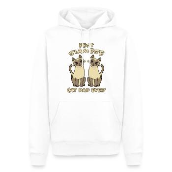 Siamese Spruch Katze Papa Lustige Siamese Geschenk - Männer Premium Bio Hoodie - Weiß - Vorne - Nico (187cm)