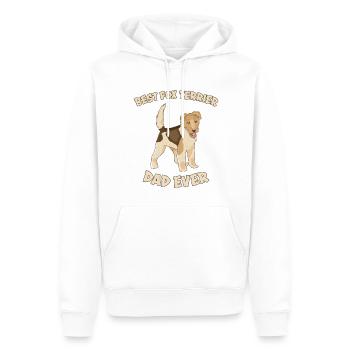 Fox Terrier Dad Hund Spruch Foxterrier Geschenk - Männer Premium Bio Hoodie - Weiß - Vorne - Nico (187cm)
