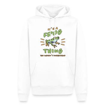 Grenouille Drôle Dire Grenouille Amphibiens Cadeau - Sweat à capuche Premium bio Homme - blanc - Devant - Nico (187cm)