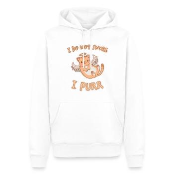 Ronronnage Ronflement Sommeil Dire Chats Cadeau - Sweat à capuche Premium bio Homme - blanc - Devant - Nico (187cm)