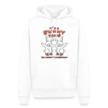 Lapin Drôle Dire Dabbing Lapin Lapin Cadeau - Sweat à capuche Premium bio Homme - blanc - Devant - Nico (187cm)