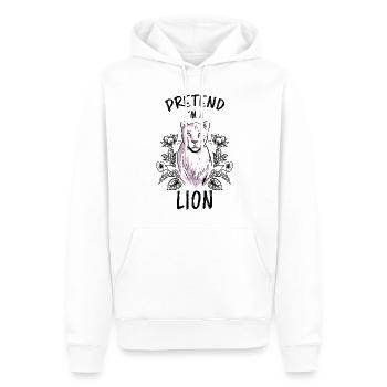 Lion Silhouette Big Cat Big Cat Cat Gift - Men’s Premium Organic Hoodie - white - Front - Nico (187cm)