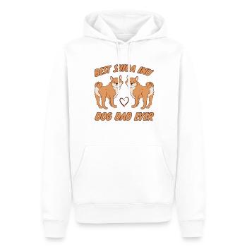 Shiba Inu Dad Hund Fun Spruch Shiba Inu Geschenk - Männer Premium Bio Hoodie - Weiß - Vorne - Nico (187cm)