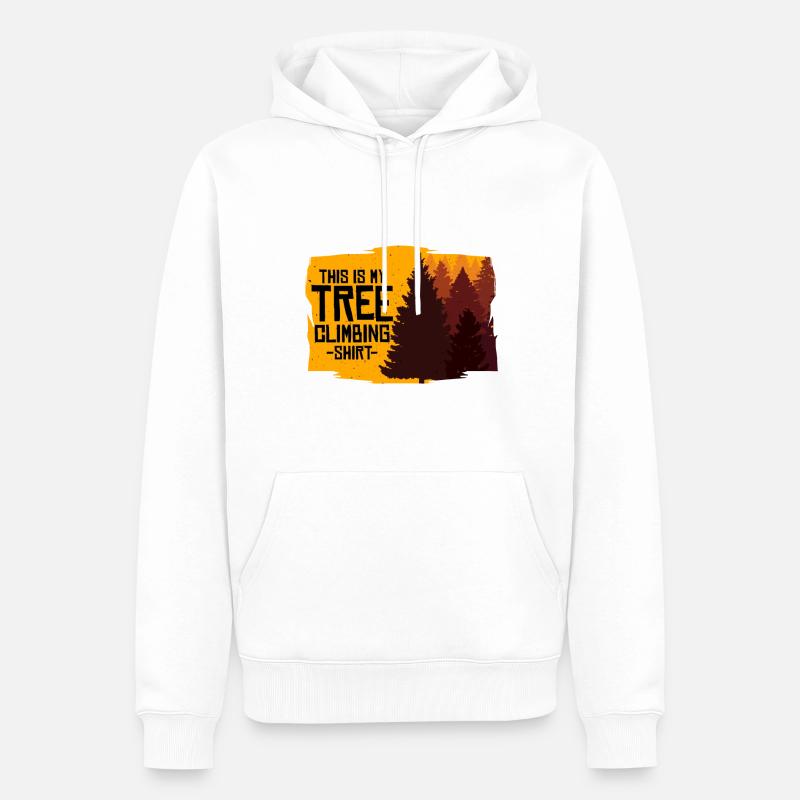 Tree Climbing - Männer Premium Bio Hoodie - Weiß